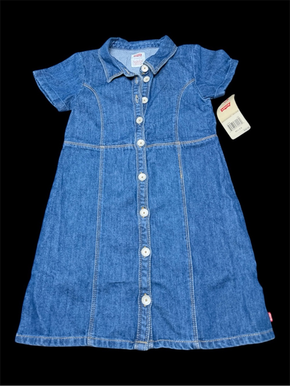 Levi's Girls Denim Button-Down A-Line Dress in Blue Size 6X